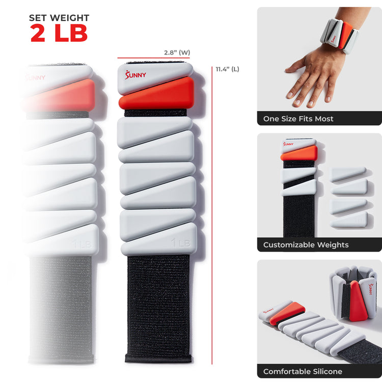 Adjustable Wrist Weights 1 LB (Pair)