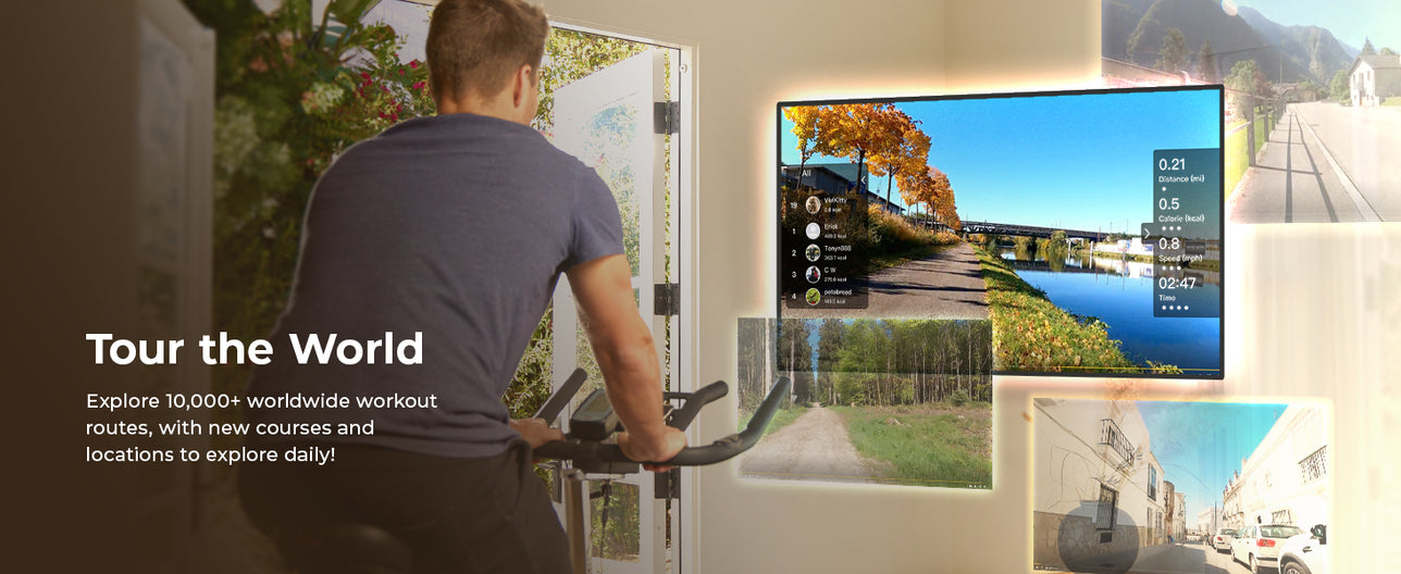 Tour the World | Explore 10,000+ workout routes from around the world, with new courses and locations to explore every day!