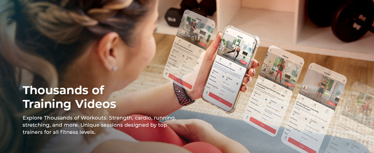 1000+ Training Videos | Take strength, cardio, running, stretching, and more, with a one-of-a-kind workout experience curated by our world-class trainers for all fitness levels and equipment.