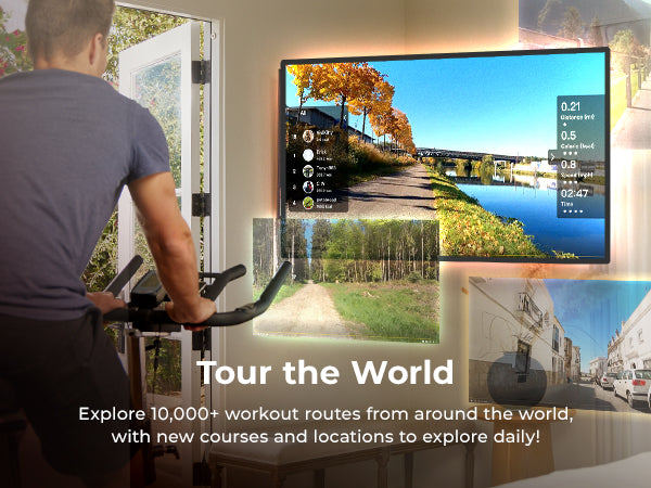 Tour the World | Explore 10,000+ workout routes from around the world, with new courses and locations to explore every day!