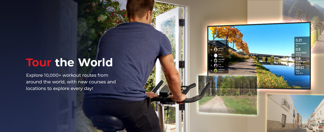 Tour the World | Explore 10,000+ workout routes from around the world, with new courses and locations to explore every day!