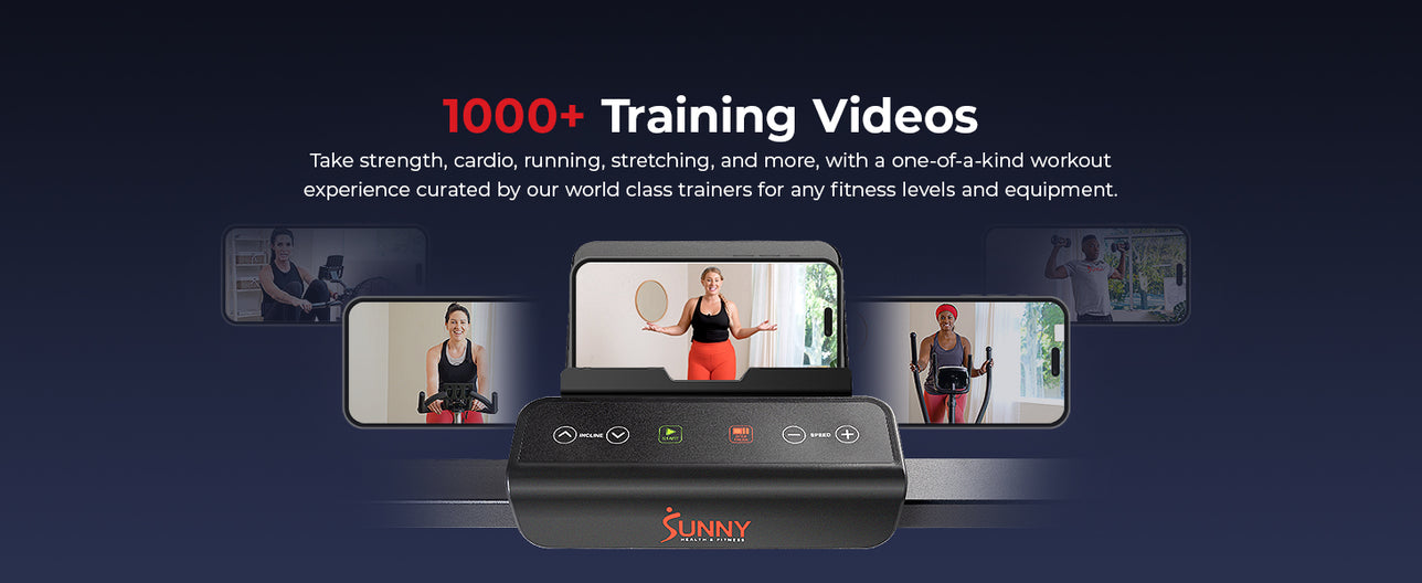 1000+ Training Videos	| Take strength, cardio, running, stretching, and more, with a one-of-a-kind workout experience curated by our world class trainers for any fitness levels and equipment.

