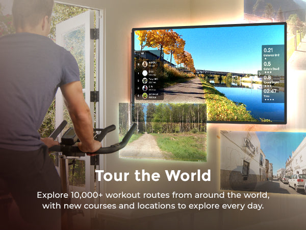 Tour the World | Explore 10,000+ workout routes from around the world, with new courses and locations to explore every day!