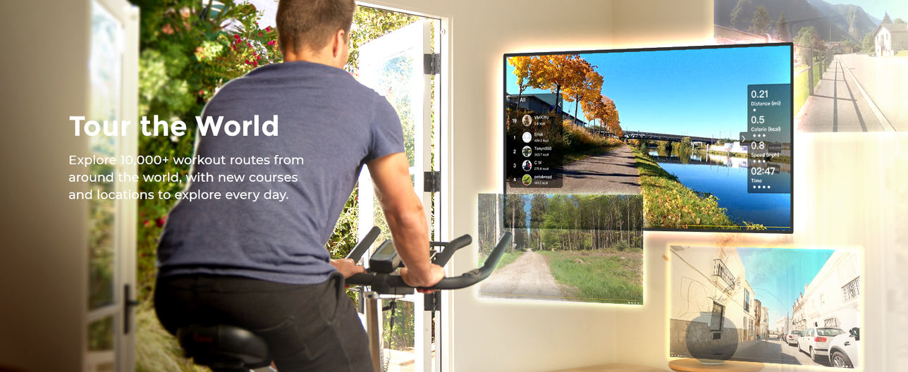 Tour the World | Explore 10,000+ workout routes from around the world, with new courses and locations to explore every day!