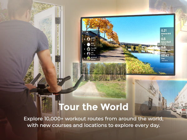Tour the World | Explore 10,000+ workout routes from around the world, with new courses and locations to explore every day!