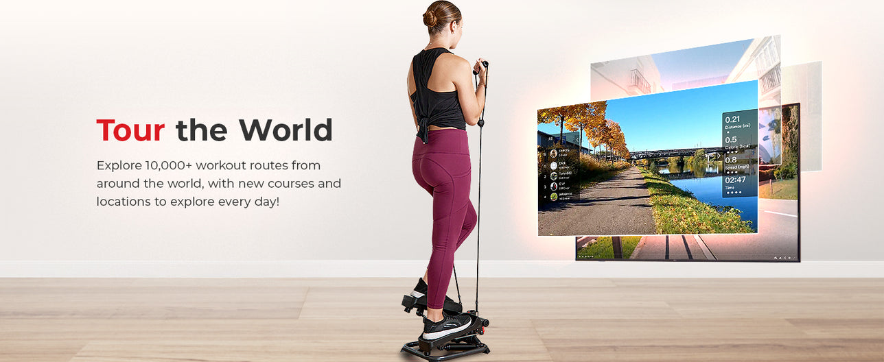 Tour the World | Explore 10,000+ workout routes from around the world, with new courses and locations to explore every day!