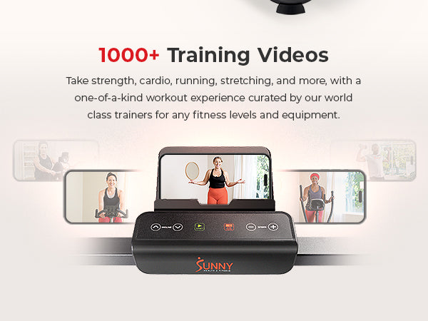 1000+ Training Videos | Explore 1000+ Workouts - Take strength, cardio, running, stretching, and more, with a one-of-a-kind workout experience curated by our world class trainers for any fitness levels and equipment.