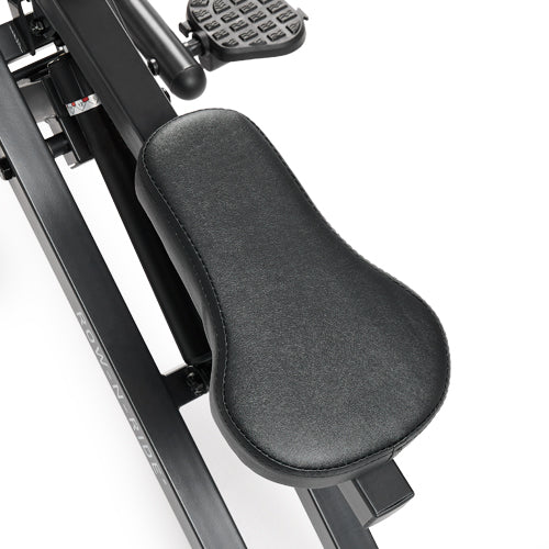Ergonomic Design | Equipped with an adjustable handlebar featuring four length settings and a padded seat, this machine ensures a comfortable and customized fit for users of all sizes.