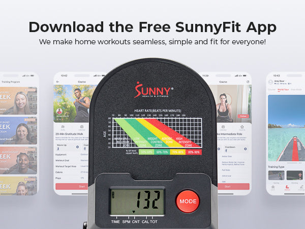 Join the FREE SunnyFit App | We make home workouts seamless, simple and fit for everyone!