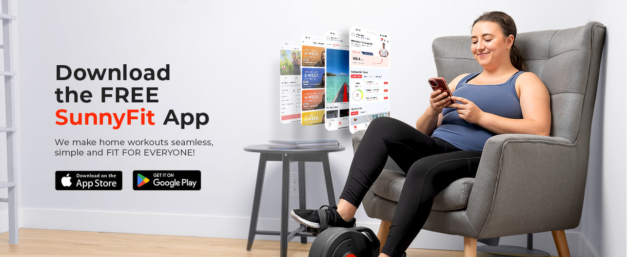 Join the FREE SunnyFit App | We make home workouts seamless, simple and fit for everyone!