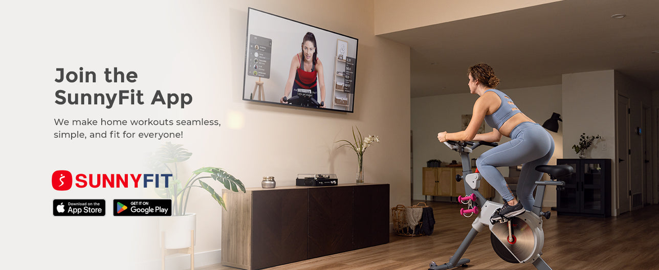 Join the FREE SunnyFit App | We make home workouts seamless, simple and fit for everyone!