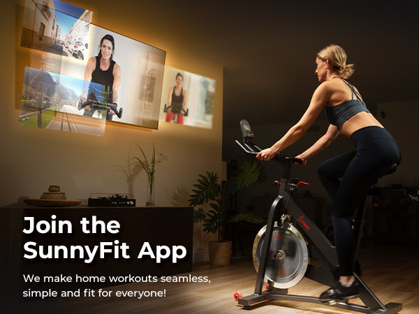 Join the FREE SunnyFit App | We make home workouts seamless, simple and fit for everyone!