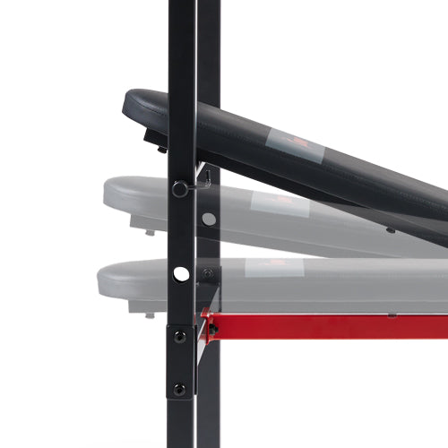 Adjustable Incline | The bench offers multiple incline settings to target a diverse array of muscle groups and enhance exercise intensity.