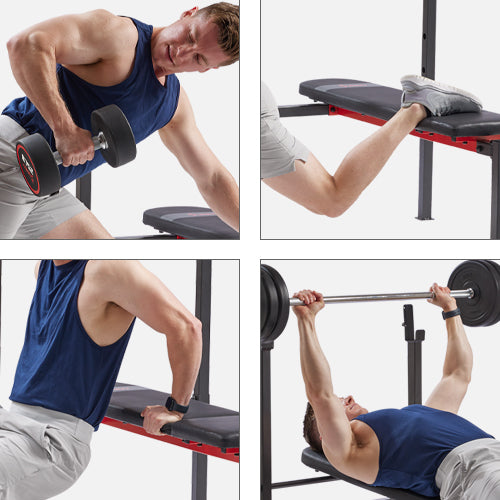 Versatile Workouts | Ideal for bench and incline presses, targeting key muscle groups such as the chest, shoulders, back, and abs.
