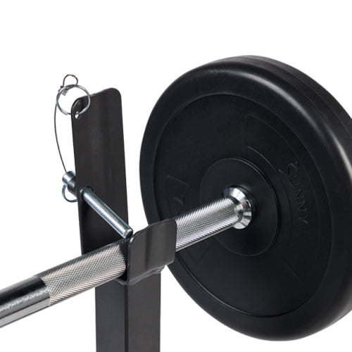 Safety First | Designed with a secure pin system that locks the weight bar in place, preventing tipping when adding weight plates.