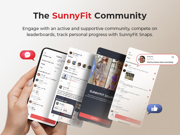 The SunnyFIt Community | Engage with an active & supportive community, compete on leaderboards, track personal progress with SunnyFit Snaps.