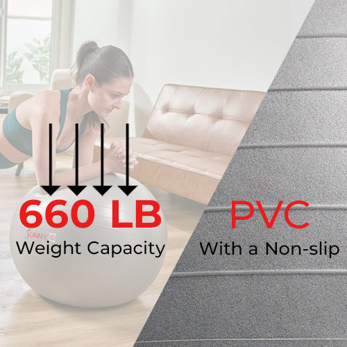 Premium Quality | Made from odorless PVC with a non-slip surface and true 660 LB weight capacity.