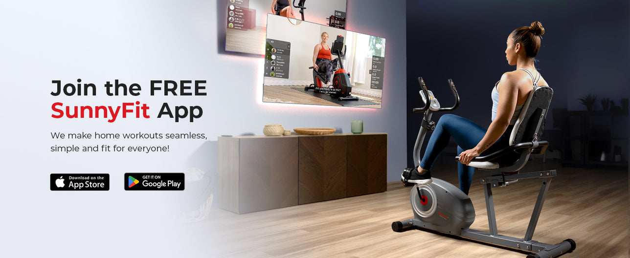 Join the FREE SunnyFit App | We make home workouts seamless, simple and fit for everyone!