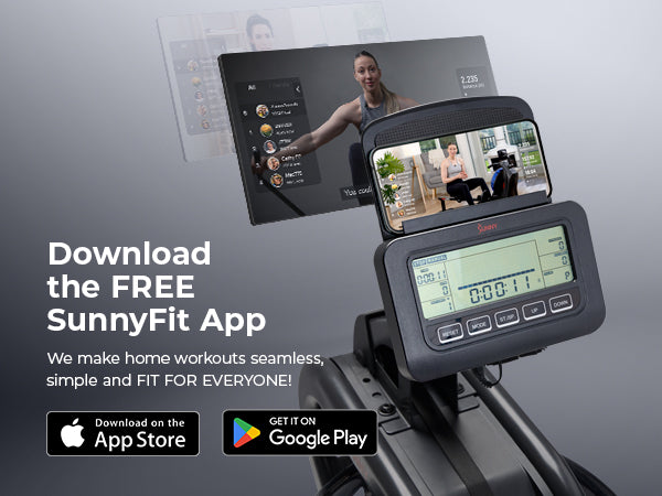 Join the FREE SunnyFit App | We make home workouts seamless, simple, and fit for everyone!
