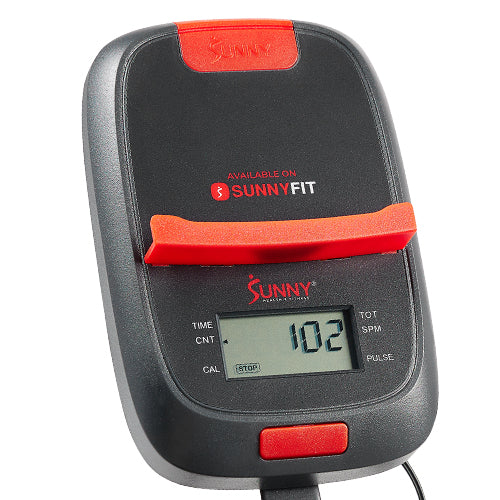 LCD Monitor with Built-In Device Holder | Stay on top of your progress with real-time feedback on time, calories burned, step count, steps per minute, and total count, and pulse rate.