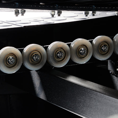 Premium Belt Construction | Durable aluminum alloy core and rubber coating with high-quality bearings and steel idlers for a smooth, stable workout.