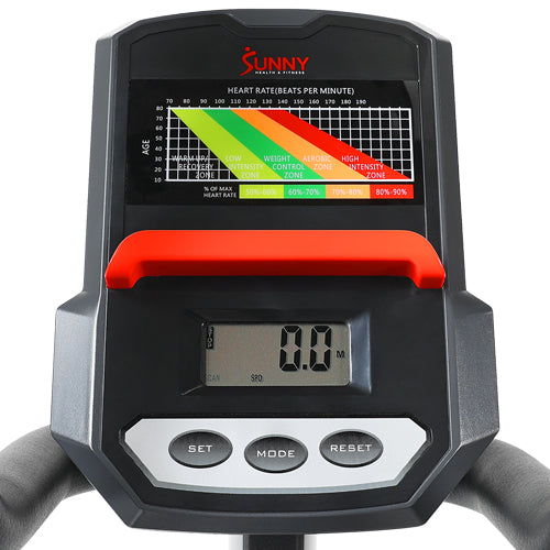 PERFORMANCE MONITOR | Log and track your most essential fitness metrics with the LCD digital monitor. The meter displays: Speed, Distance, Time, Calories, Pulse, Odometer and includes a Scan function.