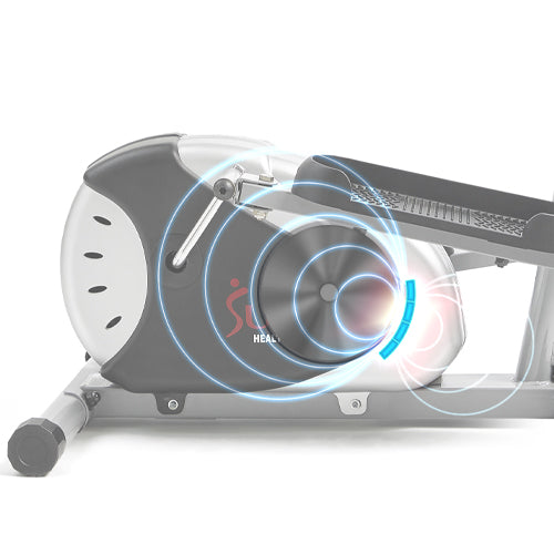 ULTRA-QUIET MAGNETIC BELT DRIVE SYSTEM | This elliptical training machine uses a magnetic resistance with a belt drive system, providing an extremely quiet and smooth striding experience. You can do intense cardio workouts without disturbing your family.