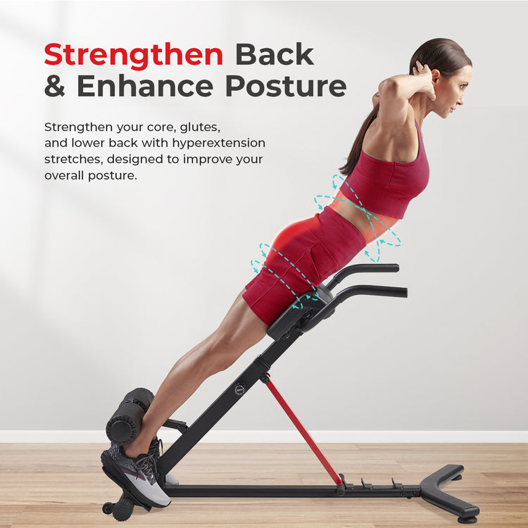Hyperextension Roman Chair with Dip Station | Sunny Strength®
