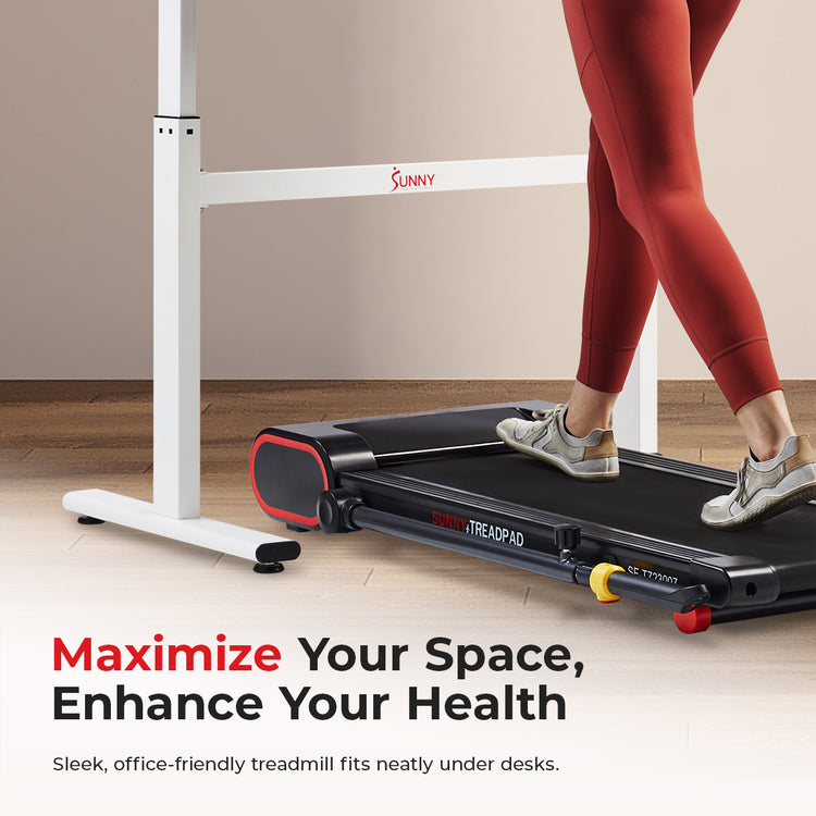 Under Desk Smart TreadPad® Walking Treadmill with Hiking Pole