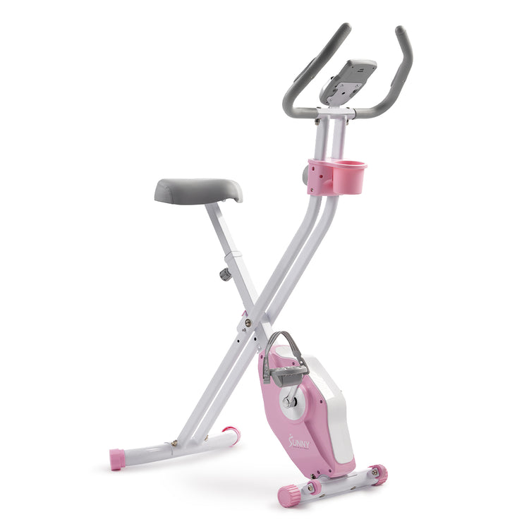 Pink Foldable Magnetic Exercise X-Bike