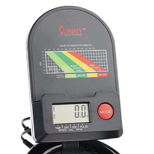 Performance Tracking | Stay informed about your progress with the LCD digital monitor, tracking essential metrics such as time, speed, distance, calories burned, pulse rate, and RPM.