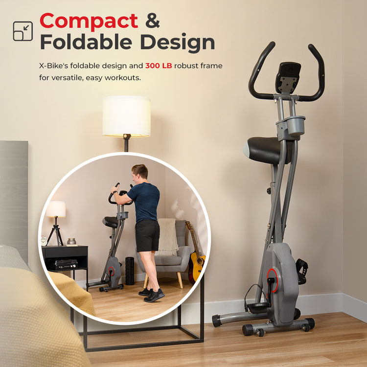 Foldable Magnetic Exercise X-Bike