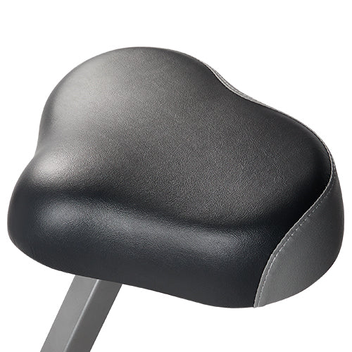 Ergonomic Seat | The oversized seat cushion, ergonomically designed and padded with soft foam, ensures comfort, allowing you to sit with ease as you complete your workout routine.