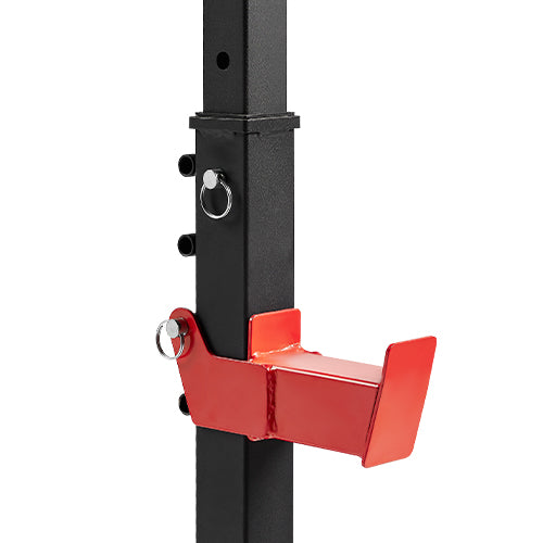 Easy Adjustments for Efficiency | Workout with easy-to-use level hole indicators. Streamline bar adjustments and spotter arm positioning.