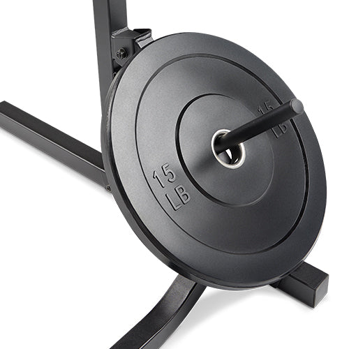 Weight Organization | Keep your workout area tidy with an integrated weight holder rack. Safely store weights within arm's reach for quick and convenient access.