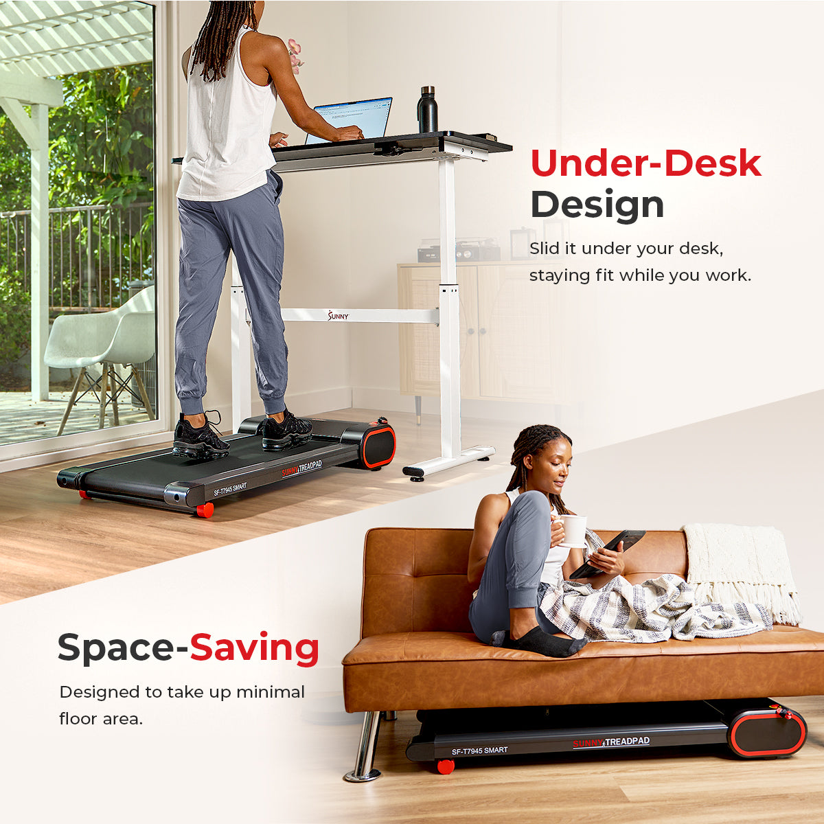 Under Desk Smart TreadPad® Walking Treadmill
