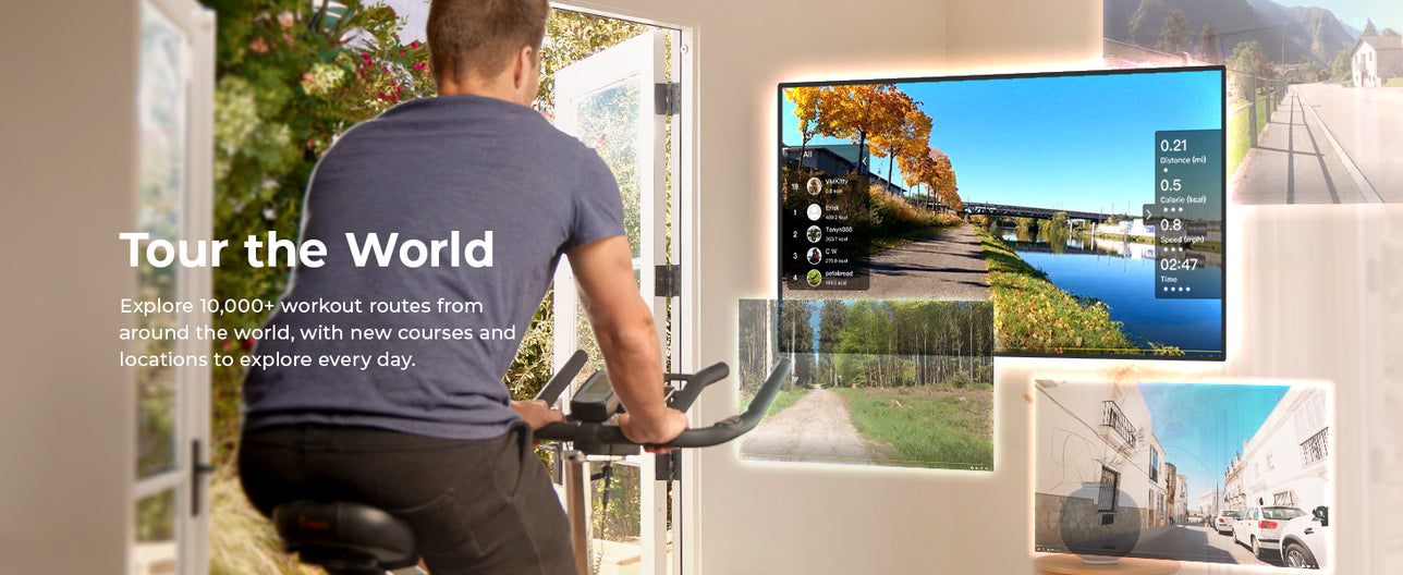 Tour the World | Explore 10,000+ workout routes from around the world, with new courses and locations to explore every day!