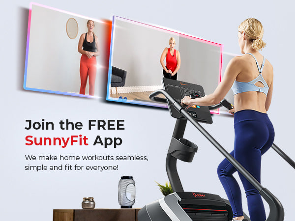 Join the FREE SunnyFit App | We make home workouts seamless, simple and fit for everyone!