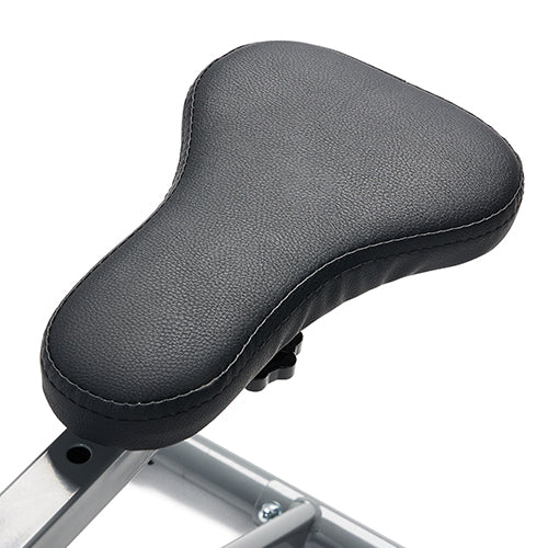 Built-In Comfort | The padded seat and non-slip handlebar ensure comfort and grip during intense workouts.