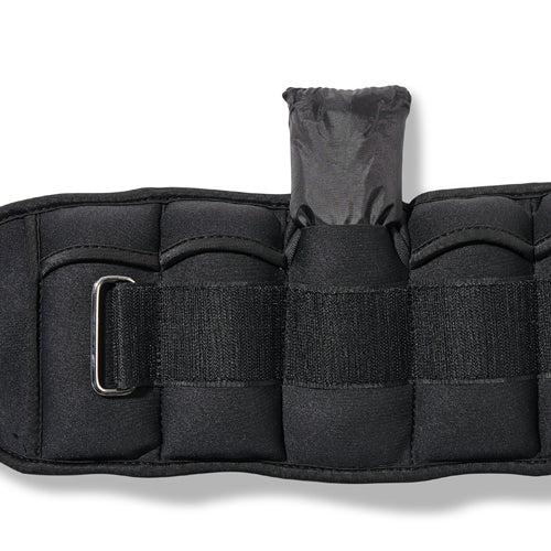 Adjustable Weight | Each ankle weight can easily adjust to 1, 2, 3, 4, or 5 lbs each, for a custom total of up to 10 lbs.