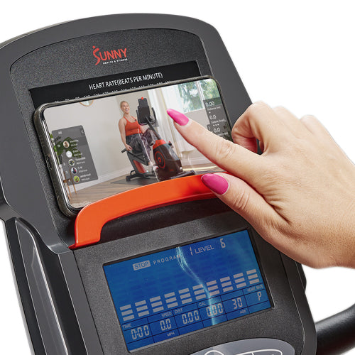 DEVICE HOLDER | Improve your fitness experience by securely placing your phone or tablet in the tablet holder. Utilize this added accessory following along to fitness videos, or listening to your workout playlist. Whatever the use, you won’t be disappointed.
