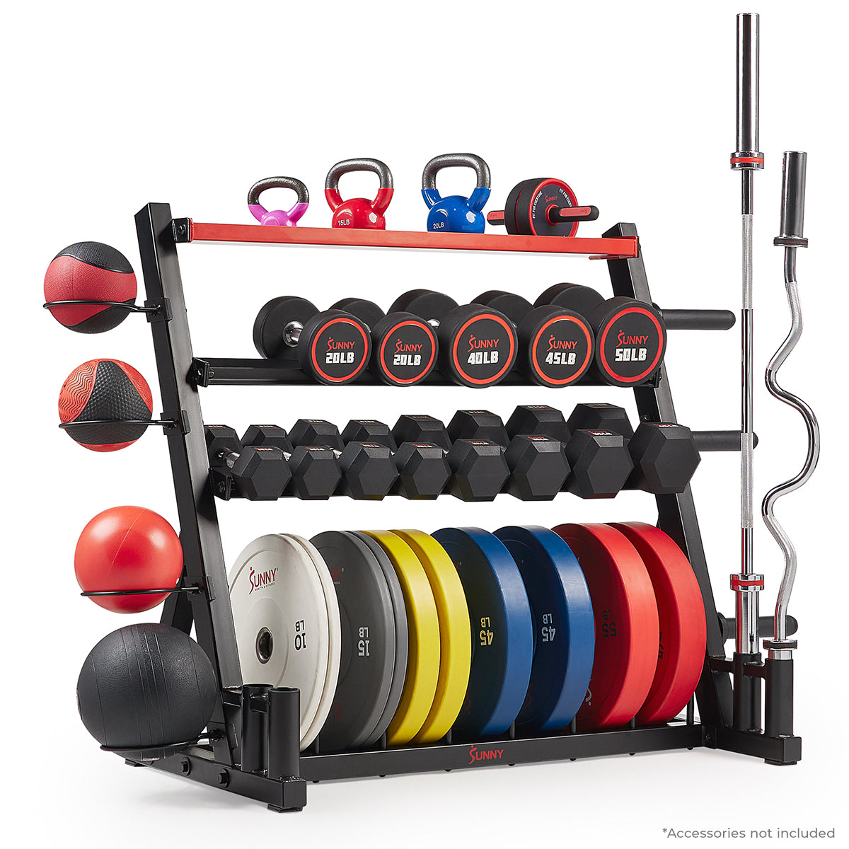 Sunny Strength® Premium All-In-One Mass Weights Storage Rack