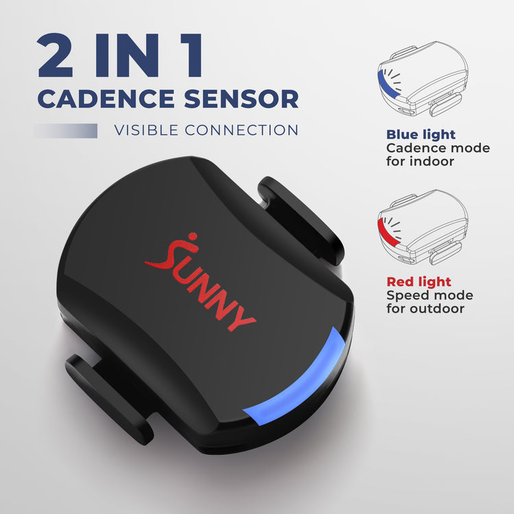 2-in-1 Advanced Cadence/RPM + Speed Sensor for Indoor and Outdoor Bikes
