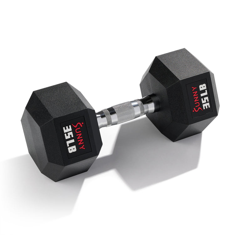 Rubber Hex Dumbbells – Singles & Pairs 5–50 LB Weights