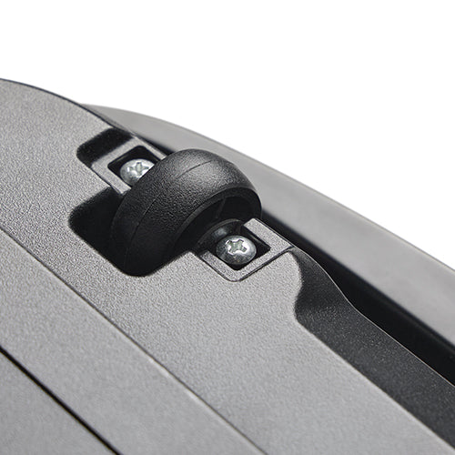 TRANSPORTATION WHEELS | Built-in transportation wheels for easy portability. Simply tilt and roll out for use or away for storage, no need to lift.