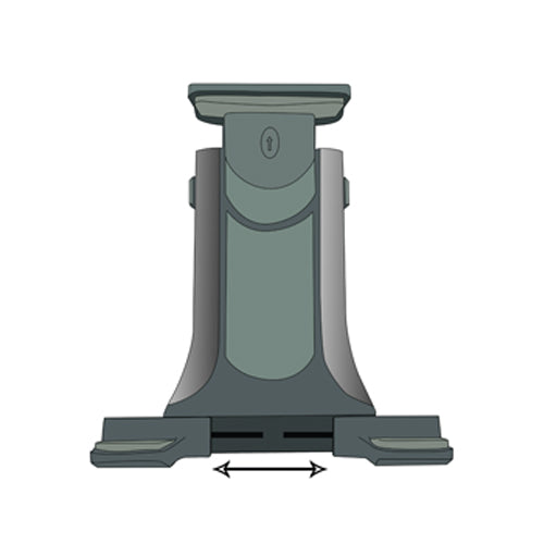 STEP 5 | Pull the holder’s 2 lower legs outward for stable holding of larger device.