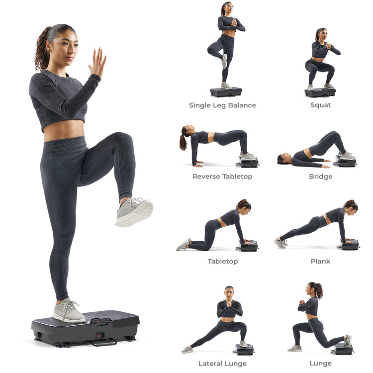 Fitboard 2D Vibration Platform with Resistance Band