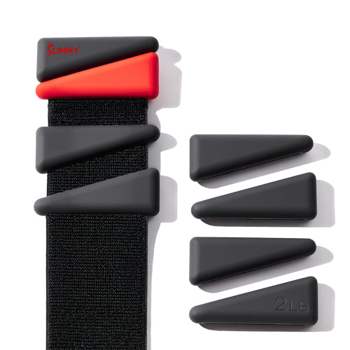 ADJUSTABLE WEIGHTS | Customize your workout intensity by removing or adding individual 0.25 LB weights, starting as light as 0.5 LB per wrist band.