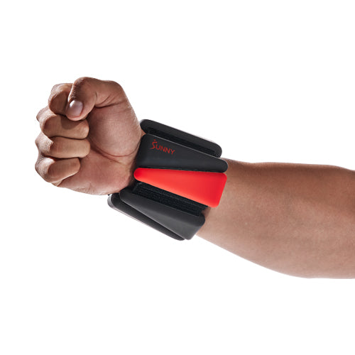 ONE-SIZE FLEXIBLE BAND | Breathable, elastic strap lets you get the bands to an ideal customized and comfortable fit for your arms and ankles. The strap fastener offers a secure fit even through the most intense workouts.