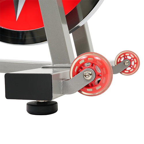 TRANSPORTATION WHEELS | Transportation wheels make moving the bike easy and convenient for easy storage. Just tilt the bike forward and roll.